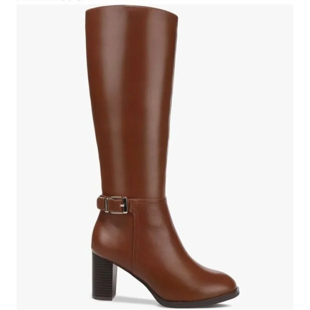 GIANI BERNINI / Lennoxxp / Leather / Tall / Knee-High / Boots / Conac / Size 10M